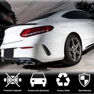 Aizmugurējā bufera difuzora uzlikas V1 (Coupe/Cabriolet Base/AMG-Line/C43 AMG 2015-2019, oglekļa šķiedra) foto 3