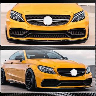 Priekšējā bampera lūpa Lip V1 (coupe/cabriolet C63 AMG 2015-2019, oglekļa šķiedra) foto 3