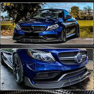 Priekšējā bufera lūpa Lip V2 (kupejai/kabrioletam C63 AMG 2015-2019, oglekļa šķiedra) foto 4
