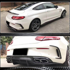 Mercedes C-class W205 2014–2021 Oglekļa šķiedras aizmugurējā bufera uzlikas (Coupe/Cabriolet C63 AMG 2015-2019) foto 3