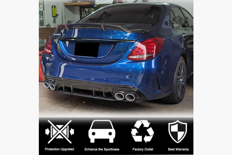 Mercedes C-class W205 2014–2021 Spoileris V1 (SD 2015-2019, oglekļa šķiedra) Foto 4