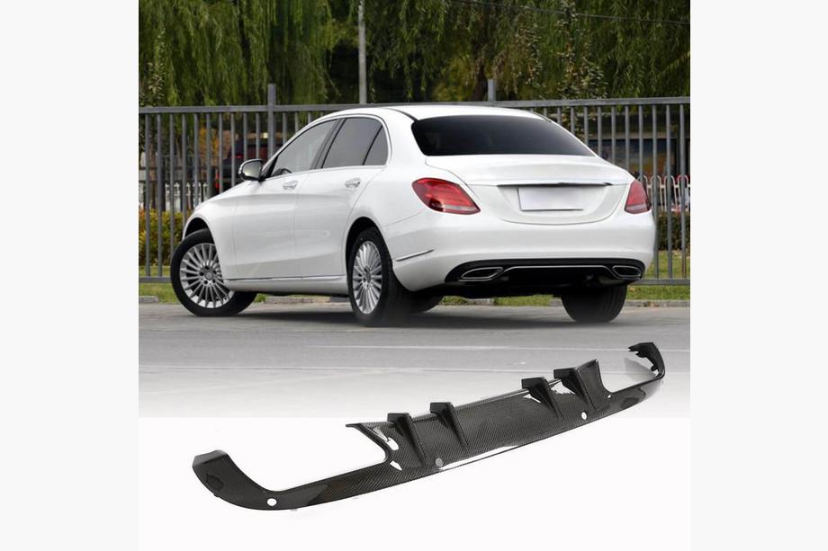 Mercedes C-class W205 2014–2021 Aizmugurējā bufera difuzors (SD Base 2015-2019, oglekļa šķiedra) Image