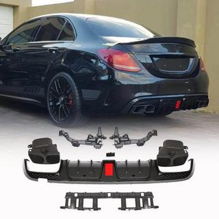 Aizmugurējā bufera difuzors ar izplūdes uzgaļiem (SD C43 AMG 2015-2019, karbonšķiedra) foto 1