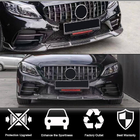 Mercedes C-class W205 2014–2021 Priekšējā bufera lūpas spoilera uzlika (SD AMG-Line 2019-2021, karbons) foto 2