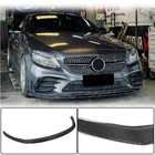 Mercedes C-class W205 2014–2021 Priekšējā bampera lūpas uzlika (2019-2021, Carbon) foto 1