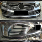 Mercedes C-class W205 2014–2021 Priekšējā bampera lūpas uzlika (2019-2021, Carbon) foto 4