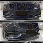 Mercedes C-class W205 2014–2021 Miglas lukturu apdares uzlikas (C63 AMG 2015-2019, oglekļa šķiedra) foto 4
