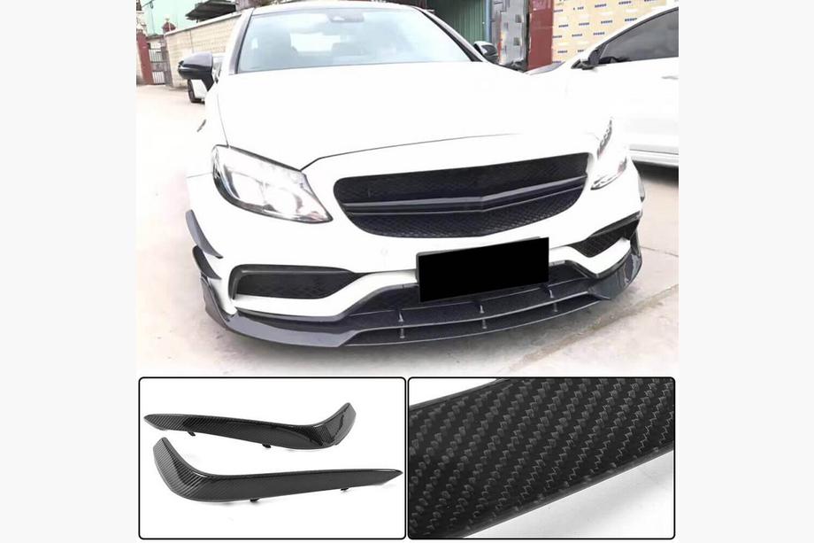 Mercedes C-class W205 2014–2021 Miglas lukturu apdares uzlikas (C63 AMG 2015-2019, oglekļa šķiedra) Image