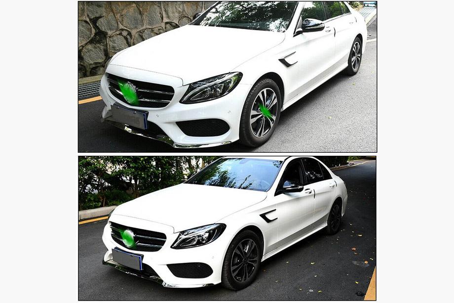 Mercedes C-class W205 2014–2021 Priekšējo spārnu uzlikas (coupé/kabriolets C63 AMG 2015-2019, oglekļa šķiedra) Foto 8
