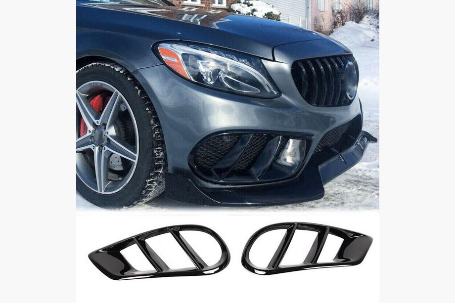 Mercedes C-class W205 2014–2021 Miglas lukturu uzlikas (C43 AMG 2015-2019, plastmasa) Image