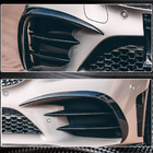 Mercedes C-class W205 2014–2021 Priekšējā bampera uzlikas V1 (C43 AMG 2019-2021, oglekļa šķiedra) foto 5