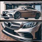 Mercedes C-class W205 2014–2021 Priekšējā bampera uzlikas V1 (C43 AMG 2019-2021, oglekļa šķiedra) foto 6