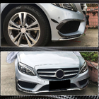 Mercedes C-class W205 2014–2021 Priekšējā bufera uzlikas (C43 AMG 2015-2019, oglekļa šķiedra) foto 4