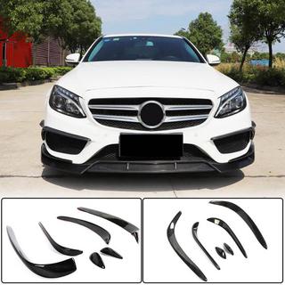 Priekšējā bufera uzlikas (C43 AMG 2015-2019, oglekļa šķiedra) foto 1