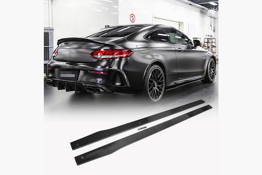 Mercedes C-class W205 2014–2021 V3 sānu sliekšņi (C43/C63 AMG 2015-2019, plastmasa) Foto 1