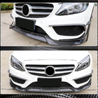 Mercedes C-class W205 2014–2021 Priekšējā bampera lūpa Lip V2 (C43 AMG 2015-2019, oglekļa šķiedra) foto 4