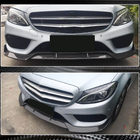 Mercedes C-class W205 2014–2021 Priekšējā bampera lūpa Lip V2 (C43 AMG 2015-2019, oglekļa šķiedra) foto 5