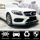 Mercedes C-class W205 2014–2021 Priekšējā bampera lūpa Lip V3 (C43 AMG 2015-2019, oglekļa šķiedra) foto 2