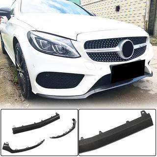 Priekšējā bampera lūpas uzlika Lip V4 (C43 AMG 2015-2019, oglekļa šķiedra) foto 1