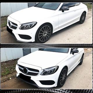 Priekšējā bampera lūpas uzlika Lip V4 (C43 AMG 2015-2019, oglekļa šķiedra) foto 3