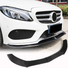 Mercedes C-class W205 2014–2021 Priekšējā bampera lūpas uzlika Lip V6 (C43 AMG 2015-2019, oglekļa šķiedra) foto 2