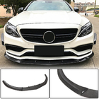 Mercedes C-class W205 2014–2021 Priekšējā bampera lūpa Lip V1 (SD C63 AMG 2015-2019, oglekļa šķiedra) foto 1