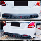 Mercedes C-class W205 2014–2021 Aizmugurējā bampera difuzors V1 (SD C43/C63 AMG 2015-2019, oglekļa šķiedra) foto 4