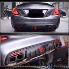 Mercedes C-class W205 2014–2021 Aizmugurējā bufera difuzors V2 (SD C43/C63 AMG 2015-2019, oglekļa šķiedra) foto 1