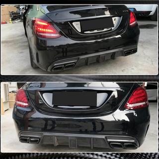Aizmugurējā bampera difuzors V3 (SD C43/C63 AMG 2015-2019, oglekļa šķiedra) foto 3