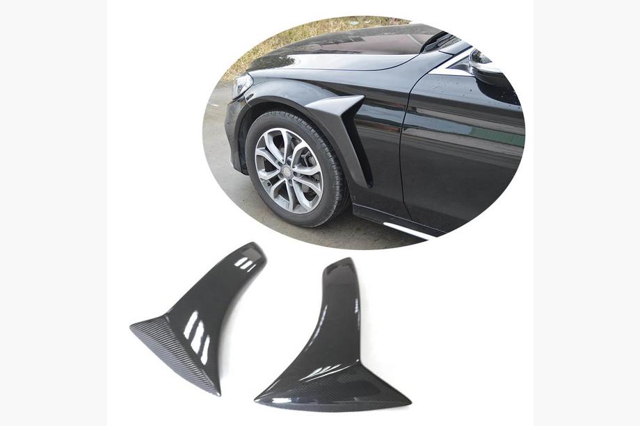 Mercedes C-class W205 2014–2021 Oglekļa priekšējo spārnu uzlikas (SD AMG-Line 2015-2019, Carbon) Image