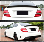 Mercedes C klase W204 2007–2015 Aizmugurējā bampera spoilers ar difuzoru (C63 AMG 2012-2014, oglekļa šķiedra) foto 2