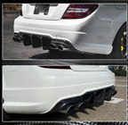 Mercedes C klase W204 2007–2015 Aizmugurējā bampera spoilers ar difuzoru (C63 AMG 2012-2014, oglekļa šķiedra) foto 3