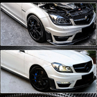 Mercedes C klase W204 2007–2015 Priekšējā bampera uzlikas (AMG 2012-2014, oglekļa šķiedra) foto 3