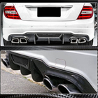 Mercedes C klase W204 2007–2015 Aizmugurējā bufera difuzors V4 (AMG SD/Coupe 2012-2014, oglekļa šķiedra) foto 3