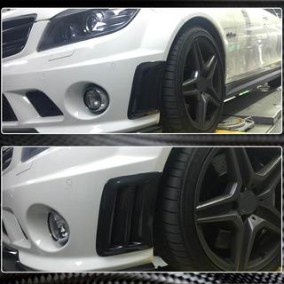 Priekšējā bufera uzlikas (C63 AMG Sedan 2008-2011, oglekļa šķiedra) foto 3