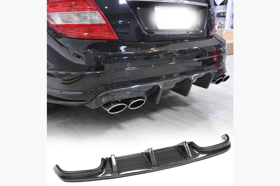 Mercedes C klase W204 2007–2015 Aizmugurējā bufera difuzors V2 (AMG SD 2008-2011, oglekļa šķiedra) Image