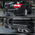 Mercedes C klase W204 2007–2015 Aizmugurējā bufera difuzors V4 (AMG SD 2008-2011, Carbon) foto 3