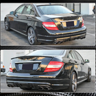Mercedes C klase W204 2007–2015 Aizmugurējā bufera difuzors V4 (AMG SD 2008-2011, Carbon) foto 4