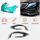 Mercedes S-class W222 2013–2022 Priekšējā bampera uzlikas V1 (S63 AMG 2014-2017, karbons) foto 2