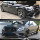 Mercedes S-class W222 2013–2022 Priekšējā bampera uzlikas V1 (S63 AMG 2014-2017, karbons) foto 4