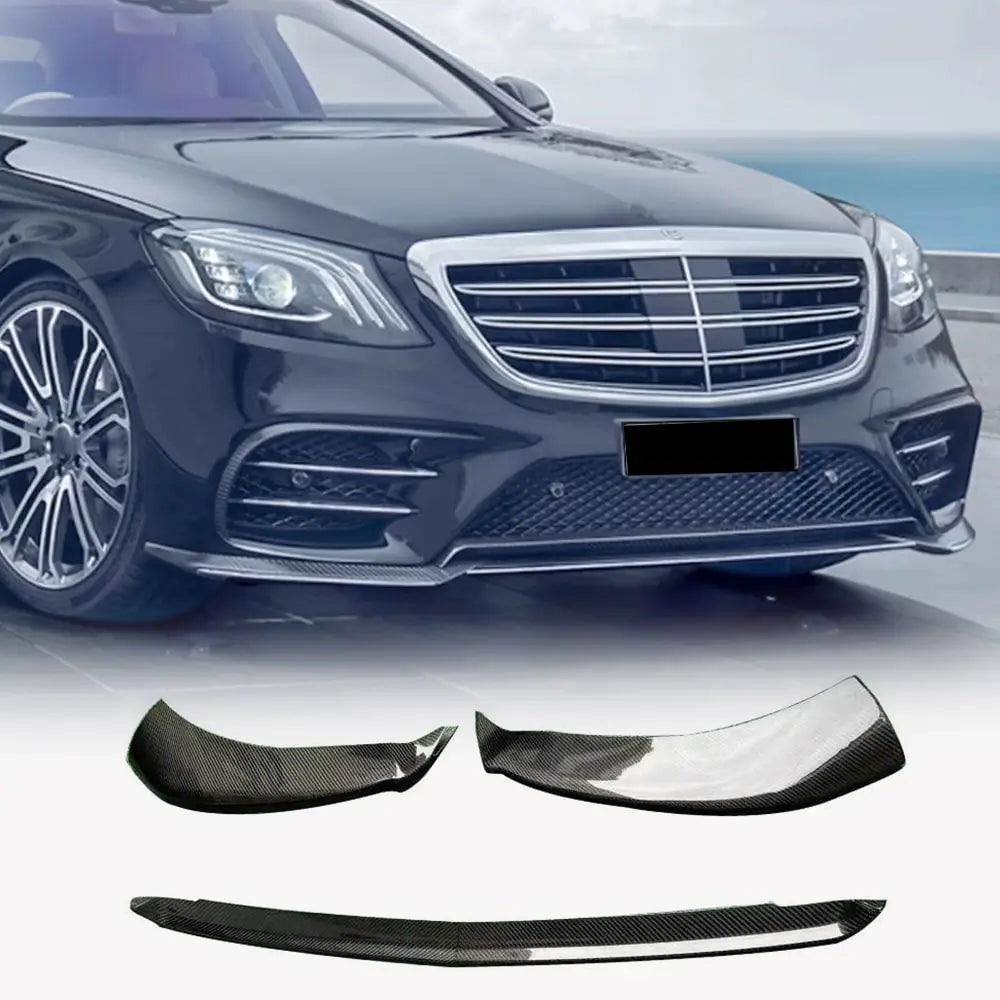 Priekšējā bampera lūpas uzlika (AMG-Line 2018-2022, oglekļa šķiedra) foto 1