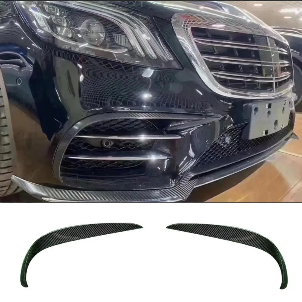 Priekšējā bampera uzlikas V2 (S63 AMG 2014-2017, oglekļa šķiedra) foto 1