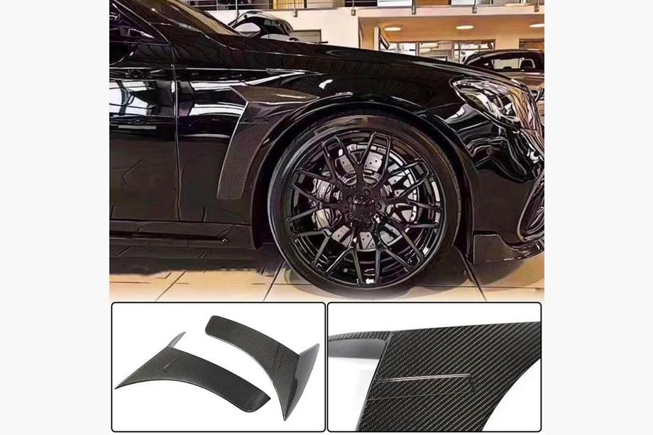 Mercedes S-class W222 2013–2022 Priekšējo spārnu uzlikas (2014-2017, Carbon) Foto 2