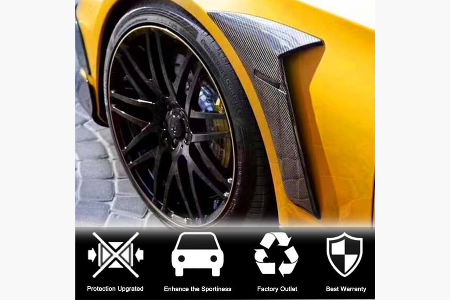 Mercedes S-class W222 2013–2022 Priekšējo spārnu uzlikas (2014-2017, Carbon) Foto 4