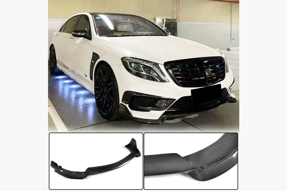 Mercedes S-class W222 2013–2022 Priekšējā bampera lūpa Lip (S63 AMG 2014-2017, oglekļa šķiedra) Image