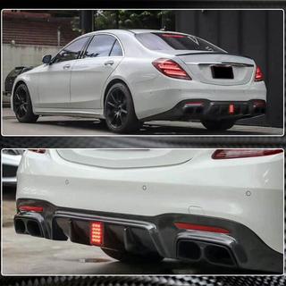 Aizmugurējā bufera difuzors ar izpūtēja uzgaļiem (S63/S65 AMG 2018-2021, oglekļa šķiedra) foto 4