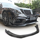 Mercedes S-class W222 2013–2022 Priekšējā bufera lūpa (S63/S65 AMG 2018-2022, oglekļa šķiedra) foto 1