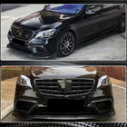 Mercedes S-class W222 2013–2022 Priekšējā bufera lūpa (S63/S65 AMG 2018-2022, oglekļa šķiedra) foto 5