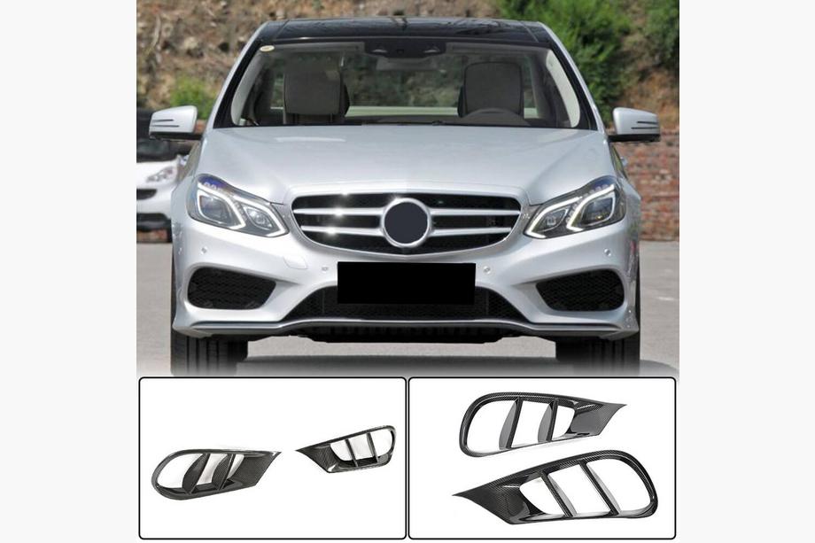 Mercedes E-class W212 2009–2016 Priekšējā bampera ieliktņi (AMG-Line 2013-2016, oglekļa šķiedra) Image