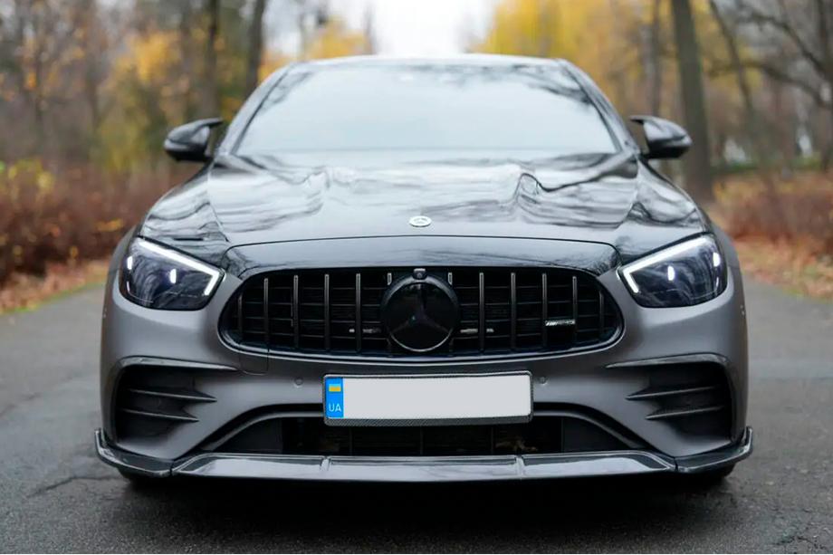 Mercedes E-klase W213 2016–2023 Priekšējā bampera lūpa (AMG-Line 2020-2023, karbons) Image